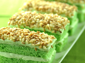 Pandan Cake Bars Recipe