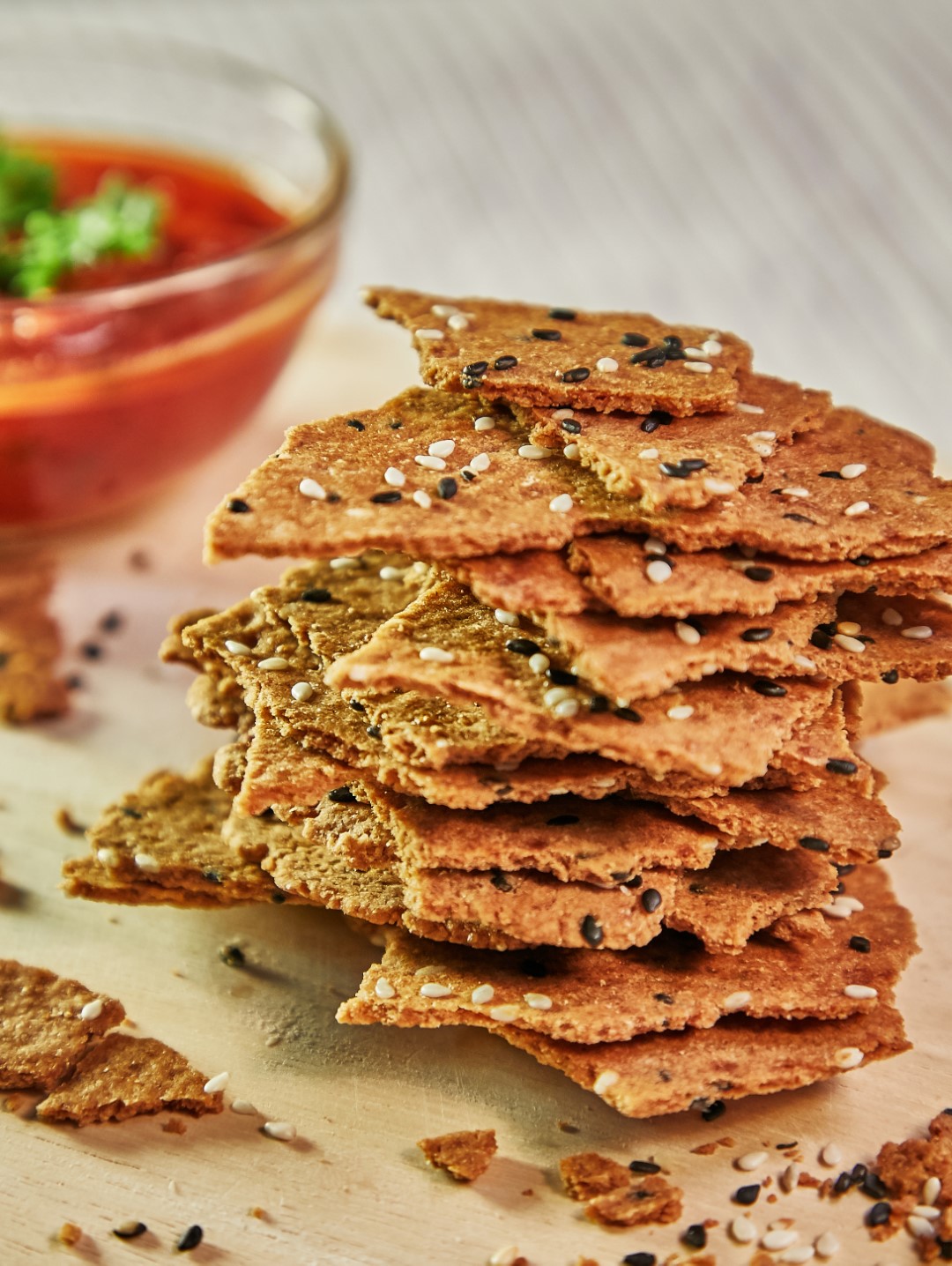 Whole Wheat Sesame Chips | New Gen Baker